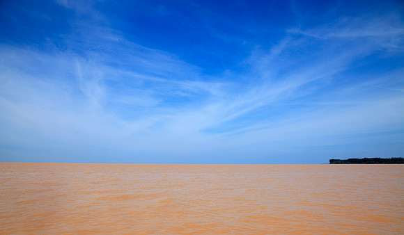 Mouth of the Kinabatangan River at the Sulu Sea