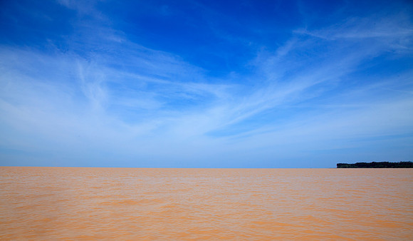 Mouth of the Kinabatangan River at the Sulu Sea