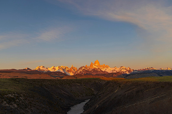 Fitz Roy Massif at Dawn in Argentina