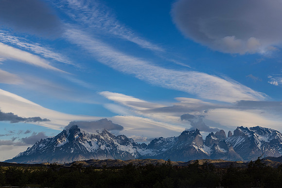 Torres del Paine Massif with Clouds